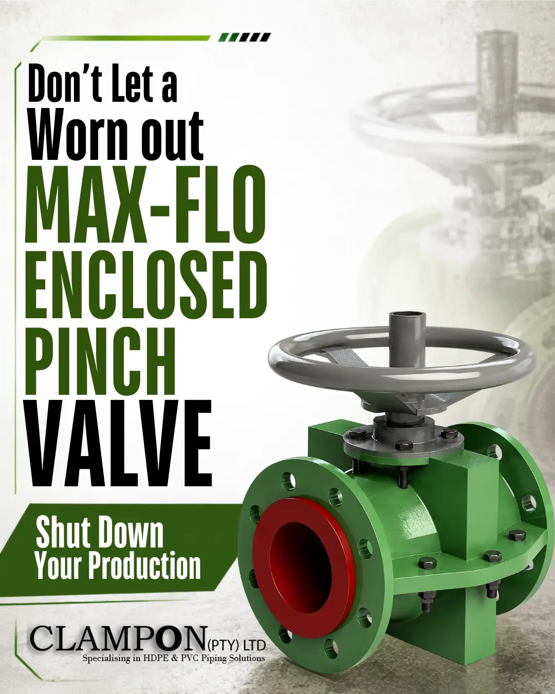 MAX-FLO Enclosed Pinch Valve